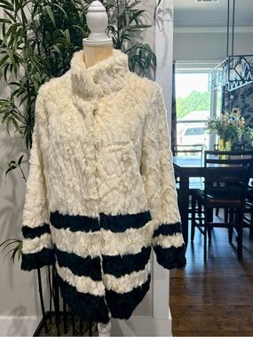 Chico Cream and Black Faux Fur Coat